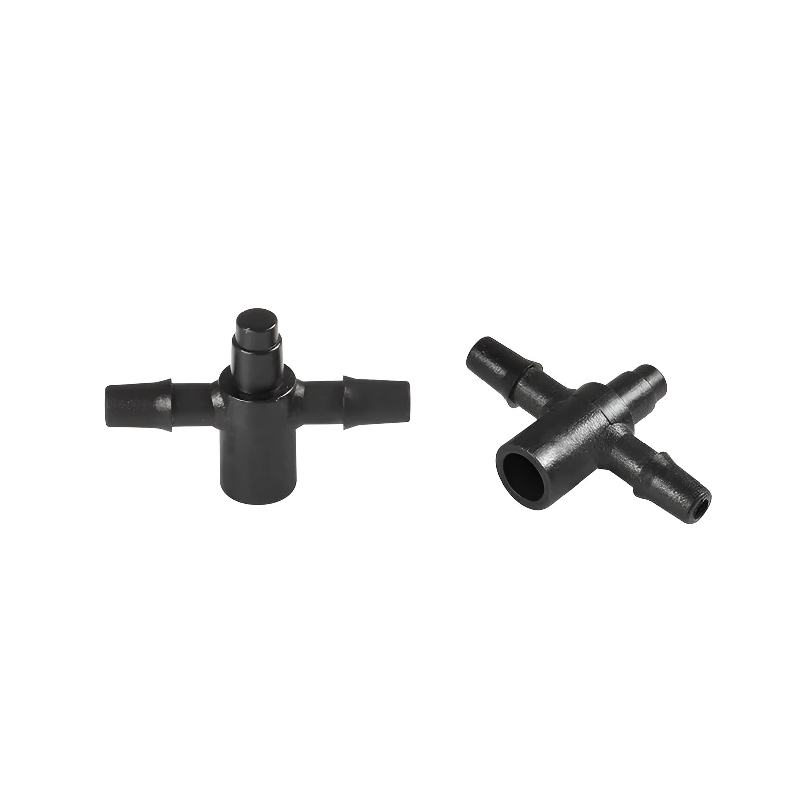 White PE plastic tee water distributor joint for micro spray irrigation systems
