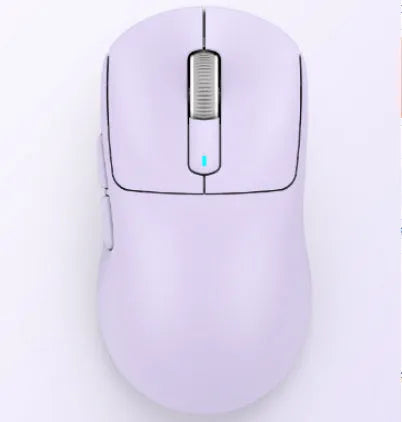 Rechargeable three-mode computer mouse in black with USB receiver and parachute cable.