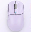 Rechargeable three-mode computer mouse in black with USB receiver and parachute cable.