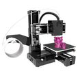 K9 Mini 3D printer with 100x100mm build volume for PLA filament printing in black or blue colour options