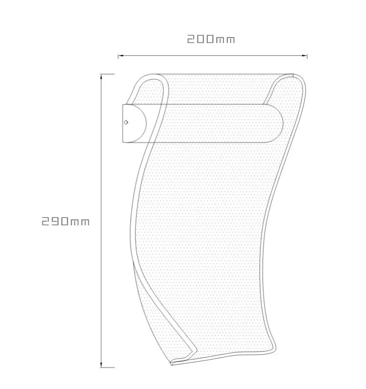 Acrylic and iron wall lamp shown in left bend and right bend orientation options.