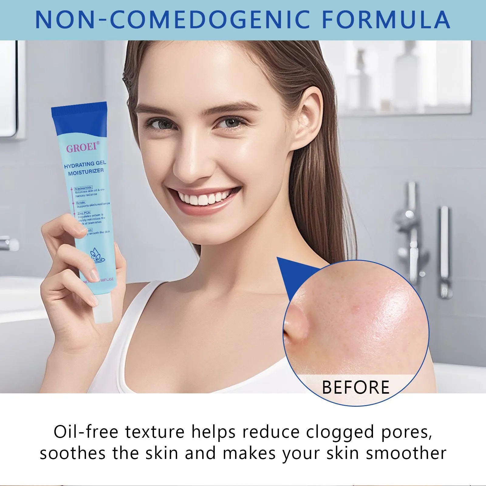 50ml tube of hyaluronic acid facial moisturising gel
