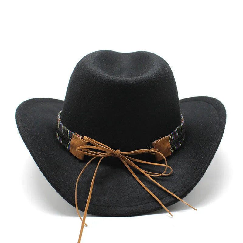 Western cowboy hat with bell-shaped crown in polyester fabric, shown in army green colour