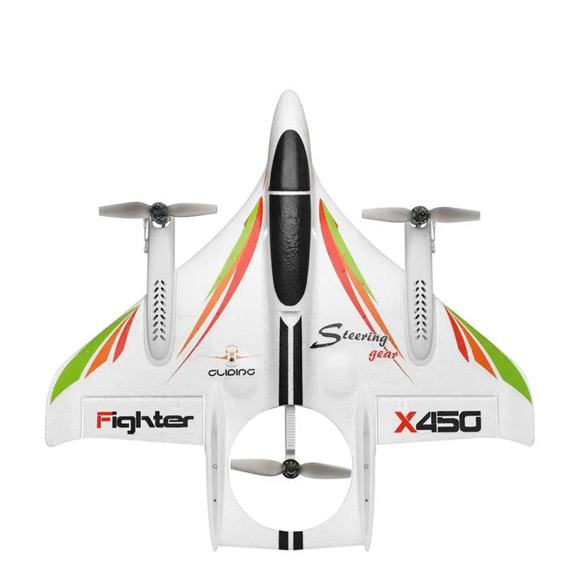 X450 Six-channel Fixed Wing Bubble Plane with EP0 composite airframe and brushless motors on a grass field