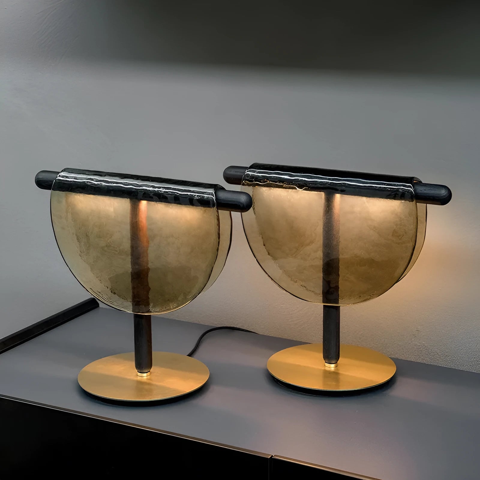 Nordic post-modern art ceiling light 380x330mm Amber colour graphic customisation