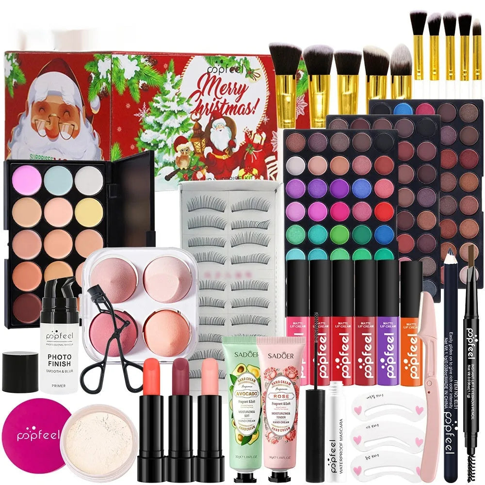 Christmas Cosmetics Suit Makeup Performance set with green mermaid colour and four colour classifications