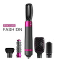 Dyson grey 5-in-1 hair dryer brush kit with multiple brush attachments and a 1.8m cord