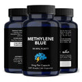 White methylene blue capsule supplement bottle containing 60 tablets