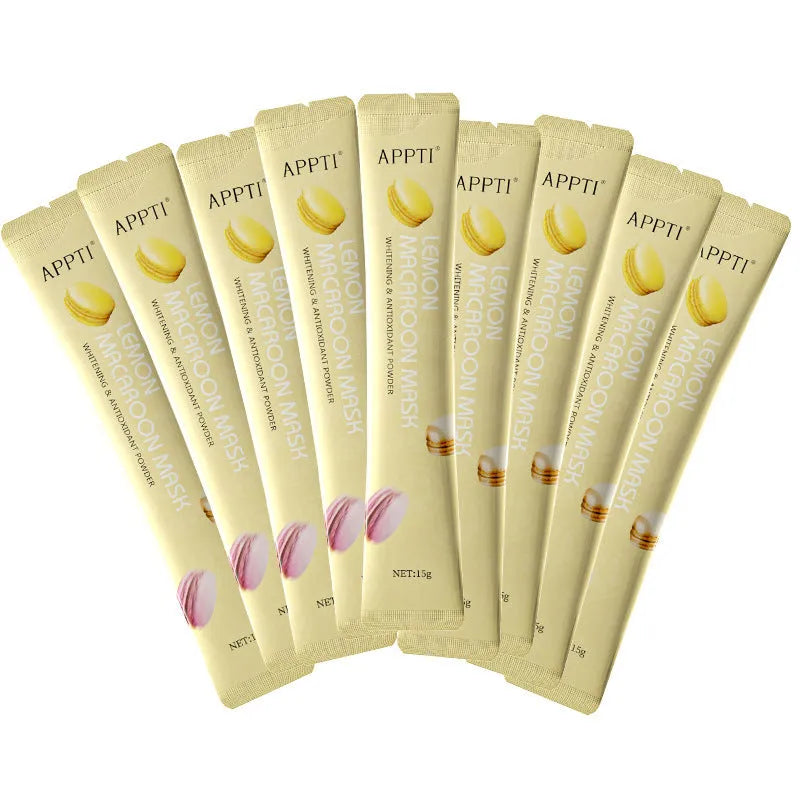 15g peel-off facial mask powder with Vitamin C and lemon extract, available in Lemon and Niacinamide options