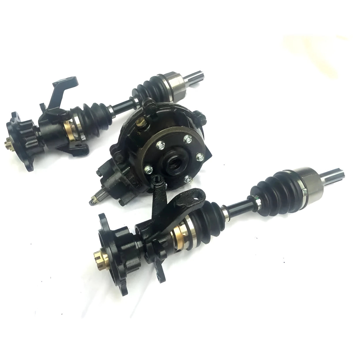 Four-wheel drive beach kart front drive fitting with ball cage and horn flange options for homemade modified builds