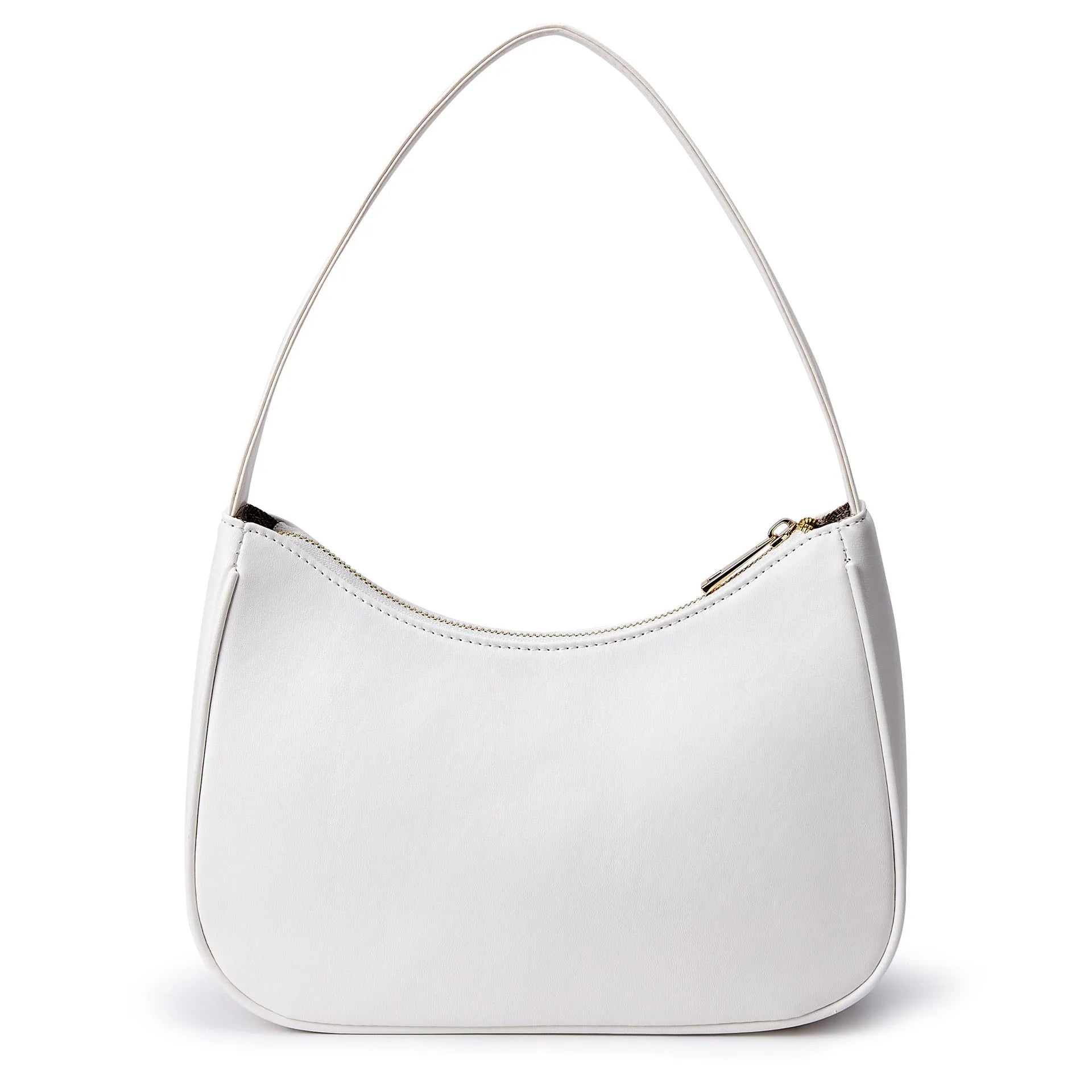 Retro waterproof shoulder bag in apricot colour with adjustable strap made from PU material
