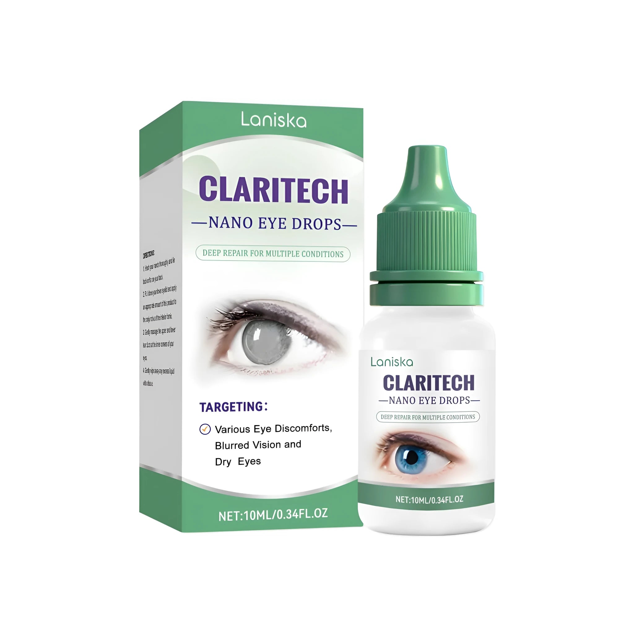 10ml bottle of eye soothing drops with mint and lutein for dry eye relief