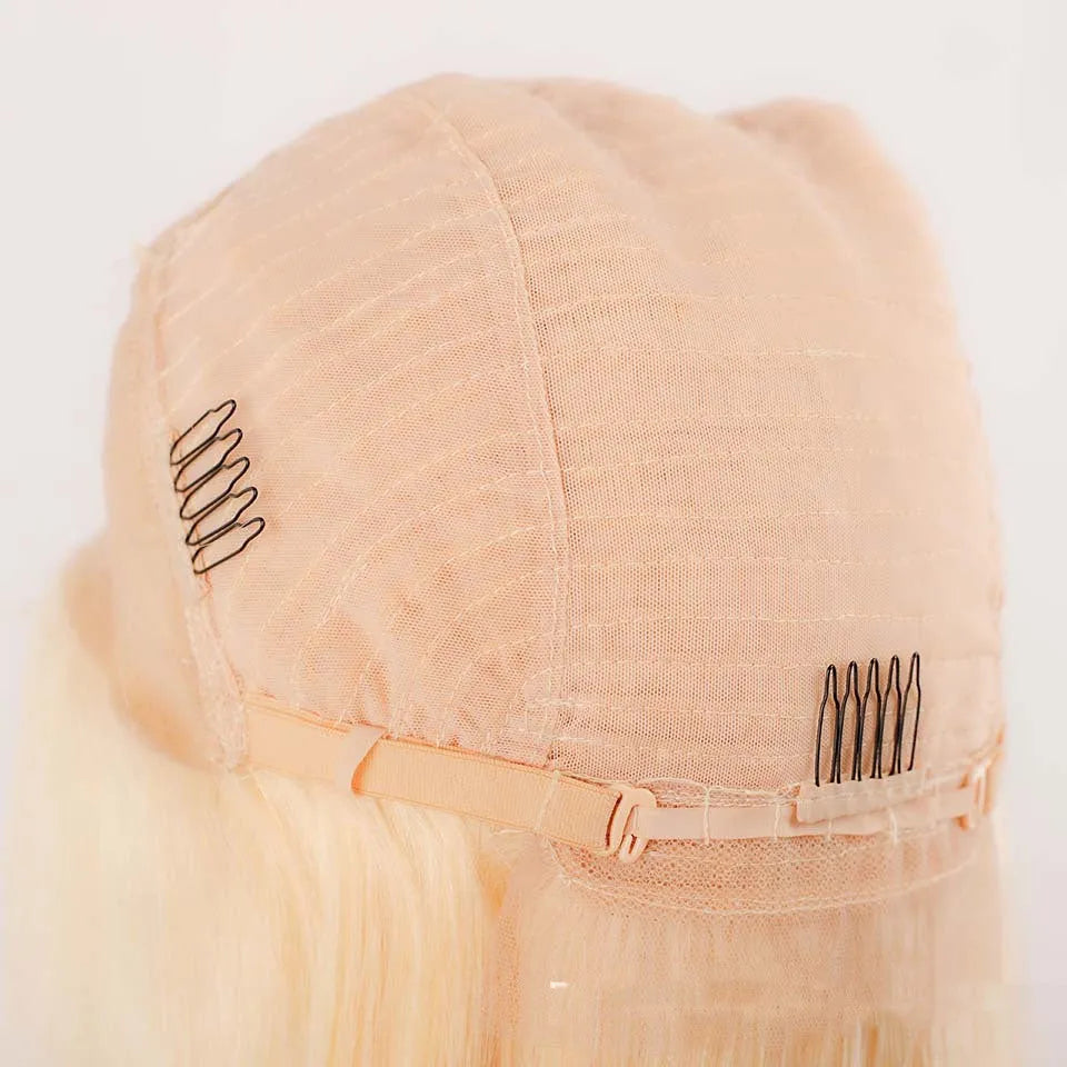613# 13x4 hand hook mesh real human hair wig STW natural style for ladies