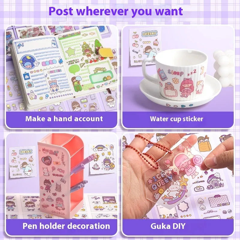 Children's decorative sticker sheets in five theme options for notebooks and cards