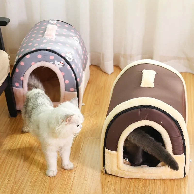 Universal cloth pet bed for dogs and cats, removable washable cover, S M L sizes, six colour options