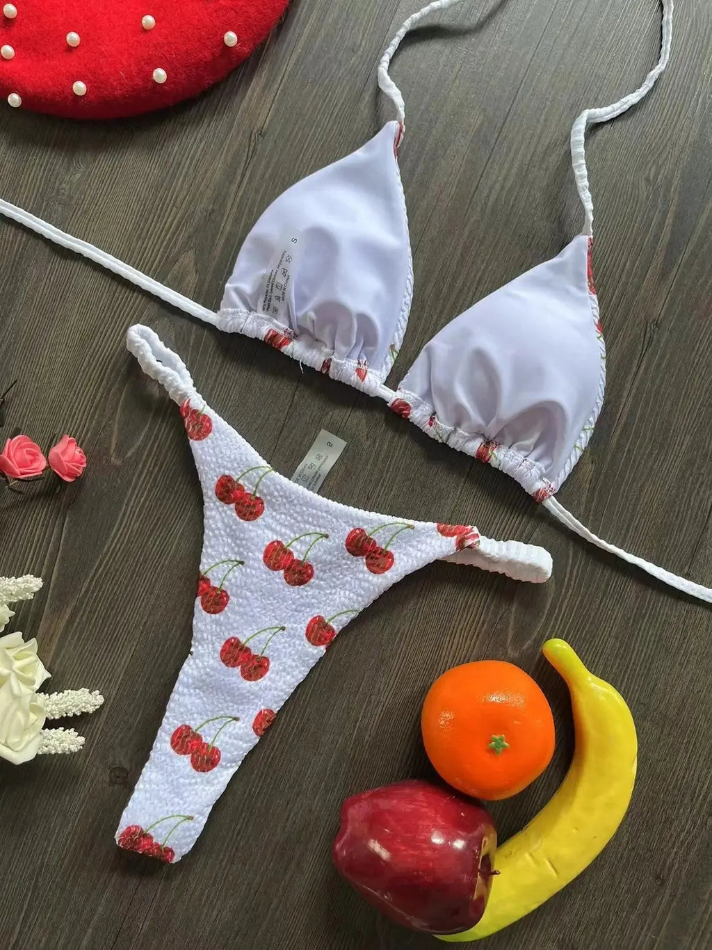 Women's printed bikini swimsuit in a briefs style with quick-dry fabric, shown in colour RT2110.
