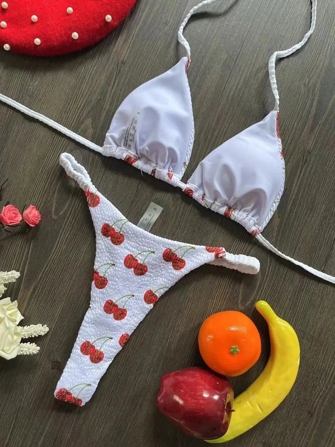 Women's printed bikini swimsuit in a briefs style with quick-dry fabric, shown in colour RT2110.