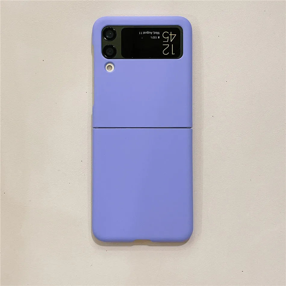 Samsung folding screen hard case with soft rubber cover in multiple colours for Z Flip4 Z Flip5 Zli3 drop protection