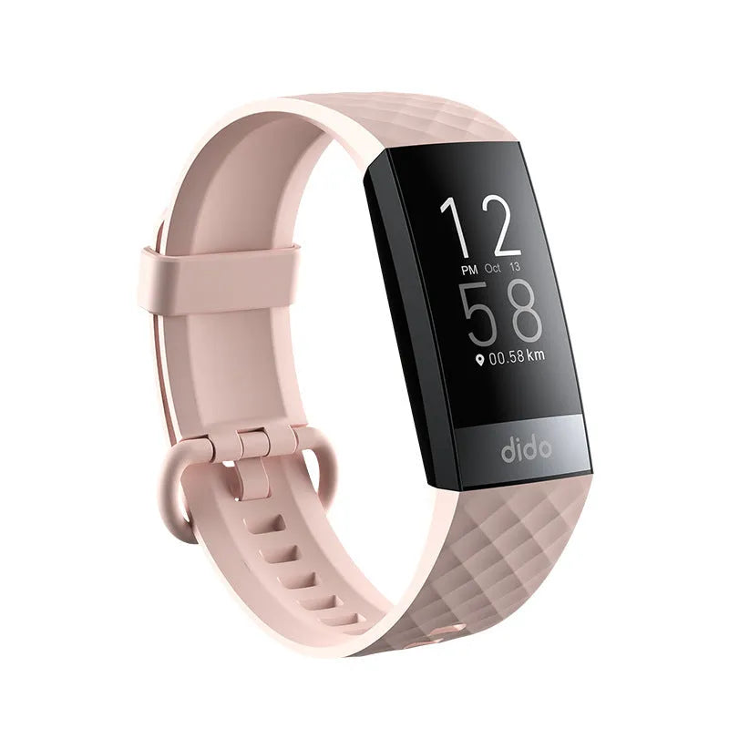 Y6 Black smart health bracelet on wrist showing blood pressure and ECG monitoring on its 1.1-inch screen.