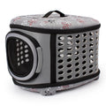 Portable foldable EVA pet handbag for dogs and cats, champagne colour, 45x35x32cm, on a light background