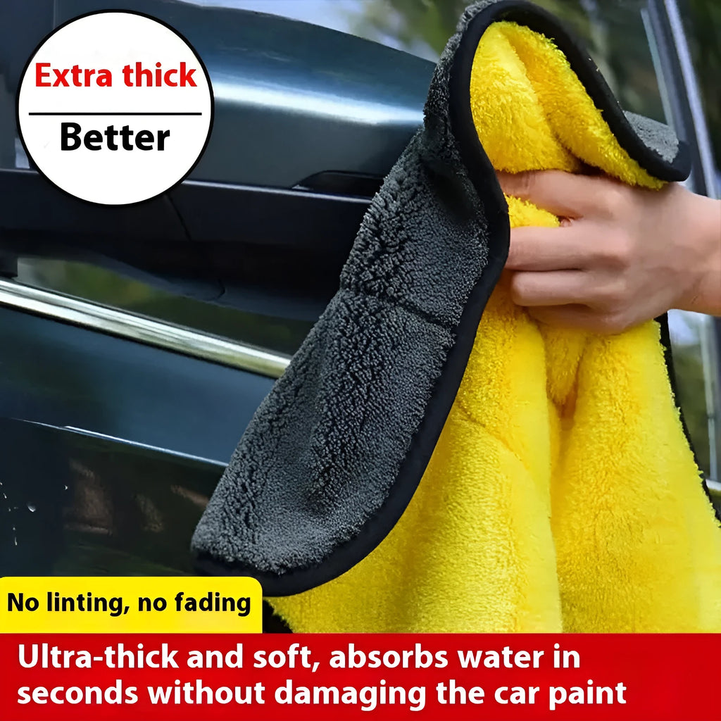 Special absorbent lint-free coral fleece car wash towel in 30x30cm size