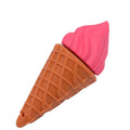 Small pink ice cream shaped USB flash drive on a white background