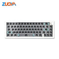 DIY mechanical keyboard kit with RGB backlighting and control knob in black, white, or coloured cases