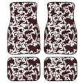 Black printed rubber car floor mats, 20mm thick, showing deep tread pattern and raised edges.