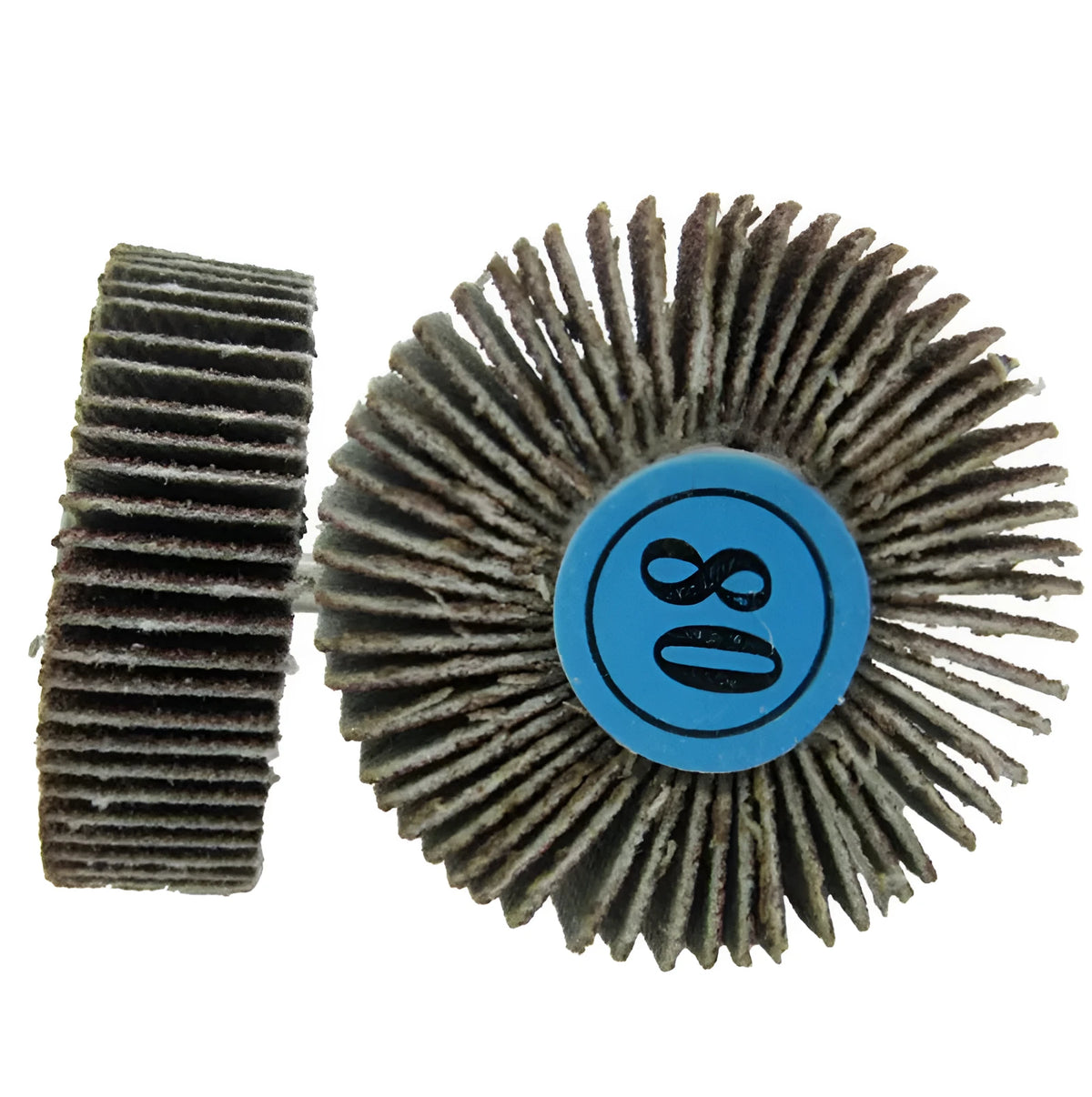 80 grit shutter grinding head with handle, louver abrasive cloth wheel, 32mm outer diameter, 2mm inner bore