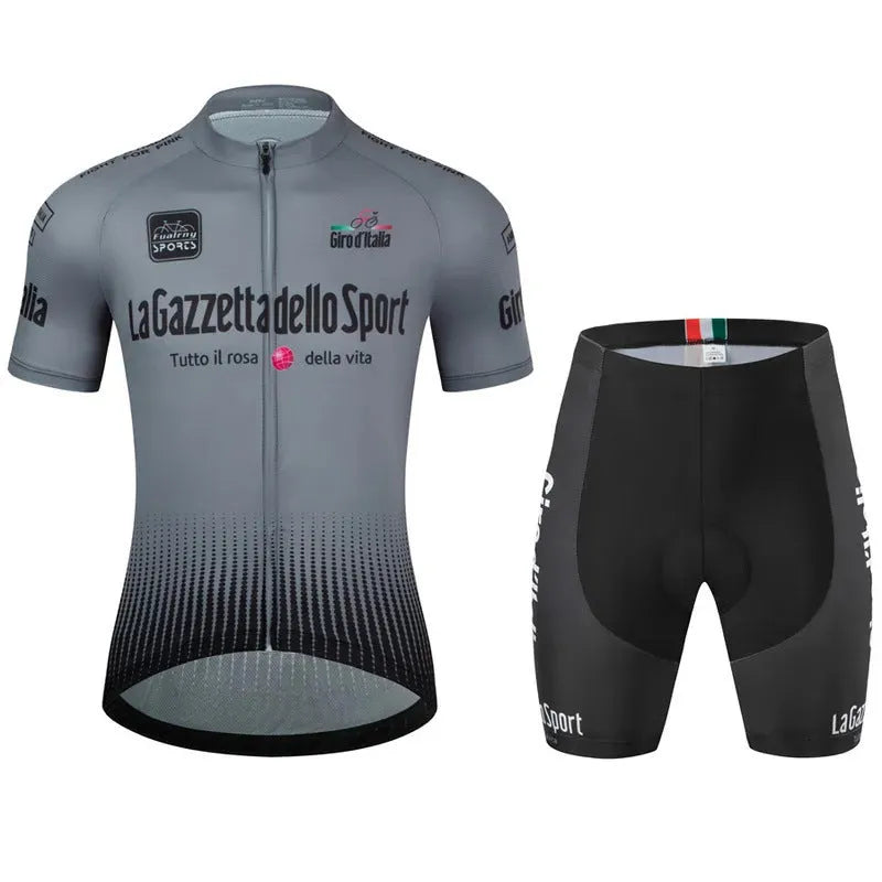 Short sleeve cycling jersey in quick-dry polyester fabric for summer riding