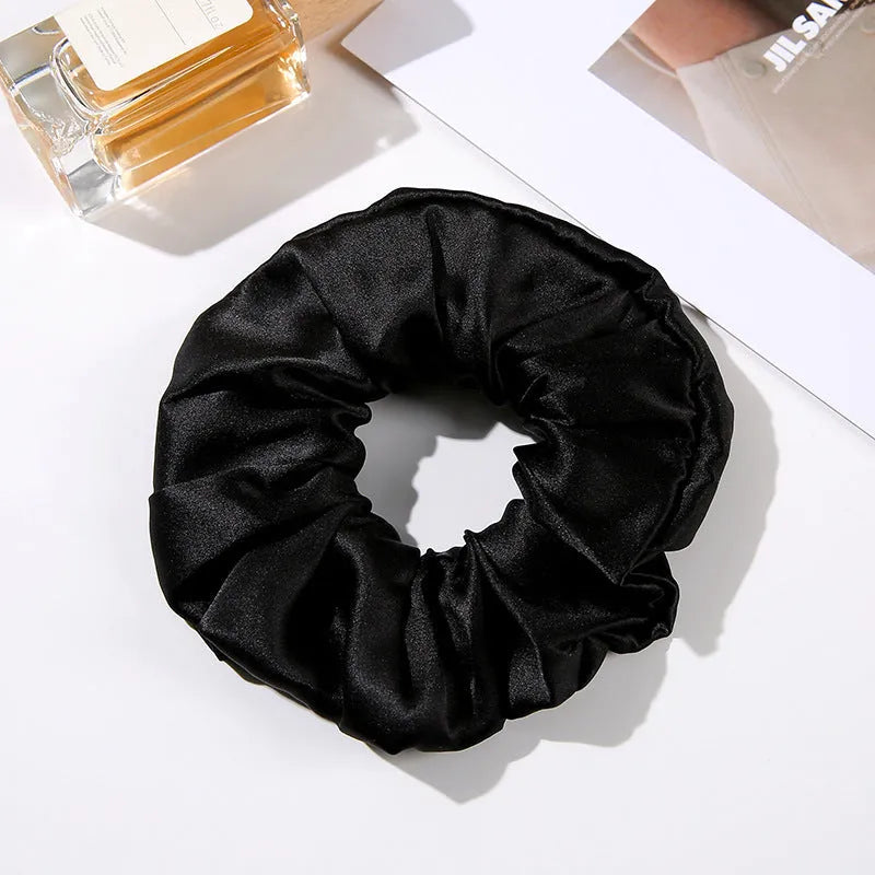 Handcrafted silk hair ring headband 6cm wide in multiple colours including black and navy blue
