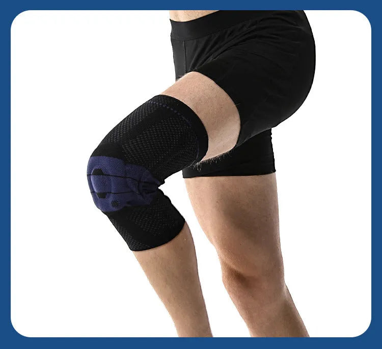 Adult sports knee pads in nylon spandex for running and basketball knee protection