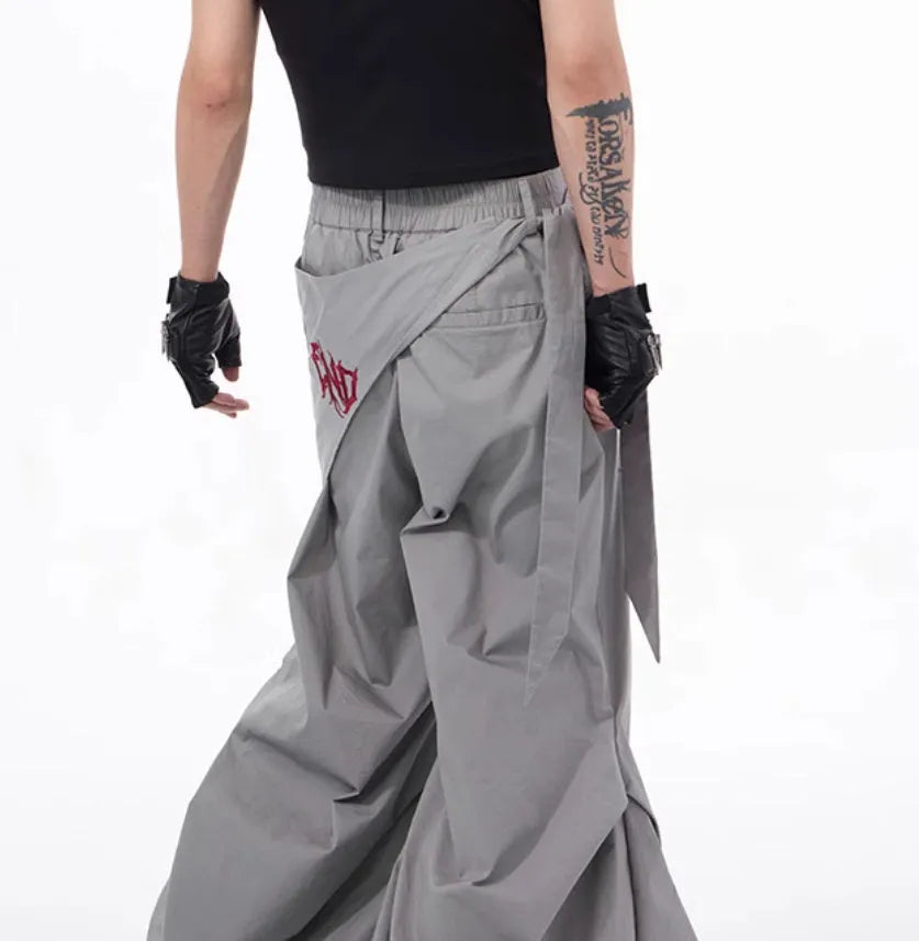 Boy wearing black wide-leg pants with Korean-inspired casual styling