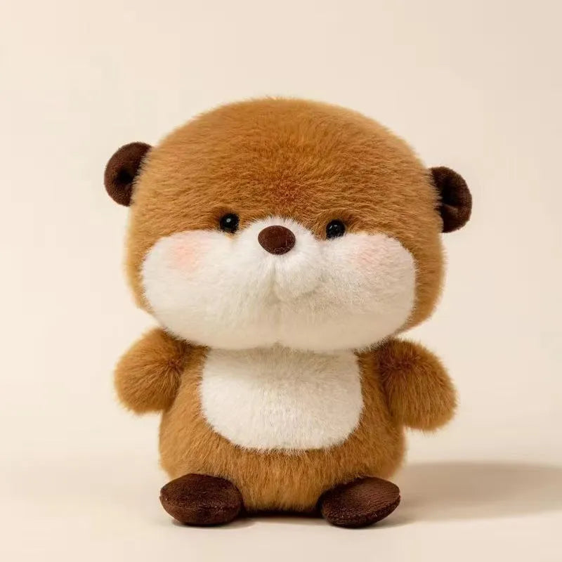 16cm short plush animal toy doll with PP cotton filling, available in bear and elephant colour options, for table decoration