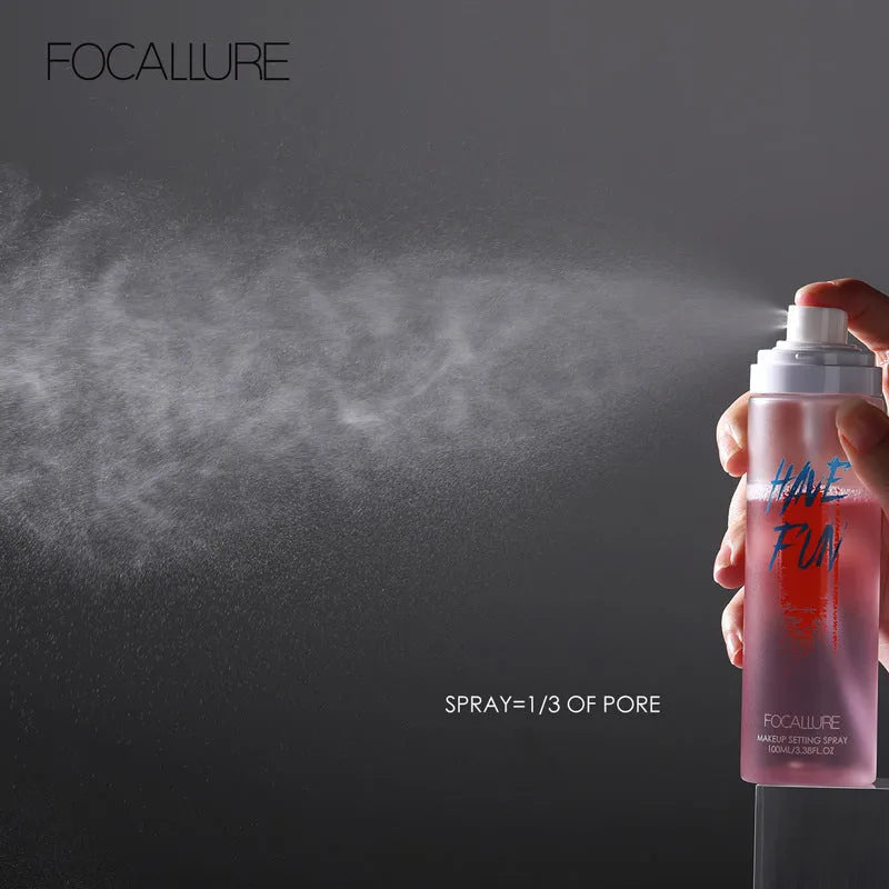 100ml pink makeup mist spray bottle for long lasting smear-proof makeup setting
