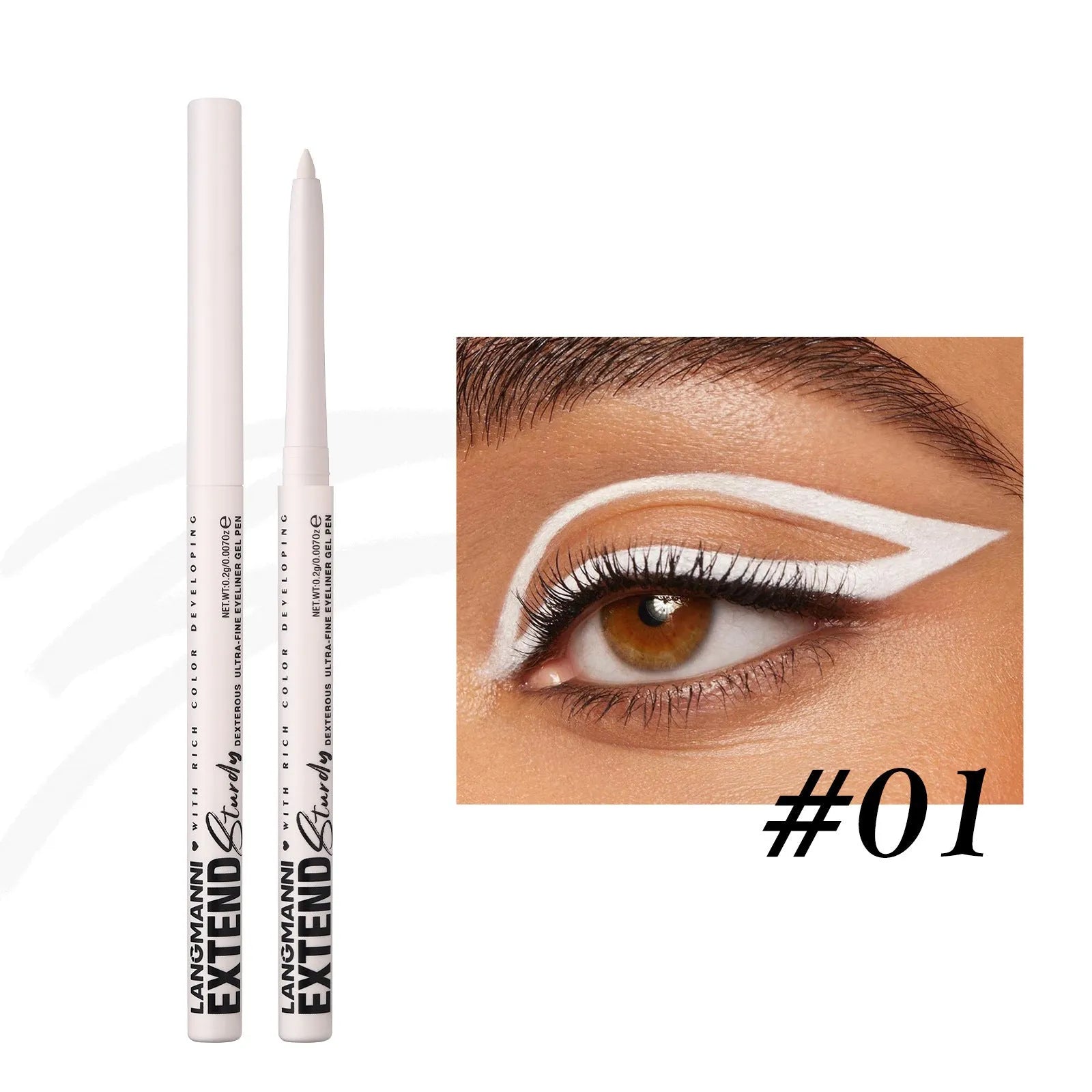 Set of 12 colourful gel glitter eyeliner pencils in vibrant shades for waterproof, long-lasting makeup.