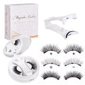 Portable integrated soap holder for magnetic false eyelashes storage, made from chemical fibre.
