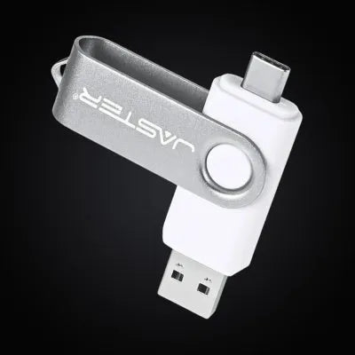 USB 3.0 external hard drive with metal shell in black on a flat surface