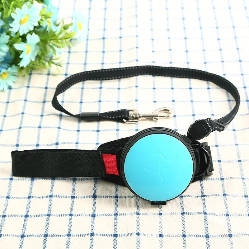 Automatic retractable dog leash with colourful options and 3-metre nylon cord