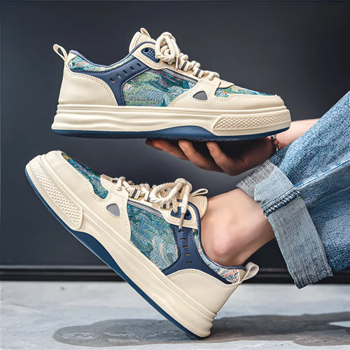 Canvas casual shoes with round toe and flat heel in Milan green colour