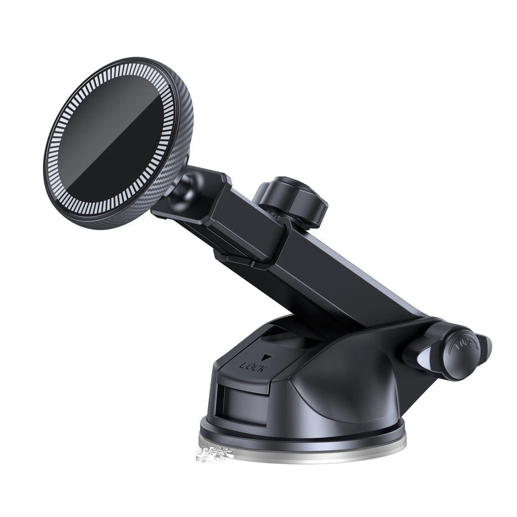 Car mobile phone air outlet holder with metal hook and magnetic suction bracket, adjustable waterfall style vent mount