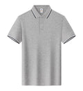 Lapel work short sleeve T-shirt in long-staple cotton, straight fit, available in multiple colours