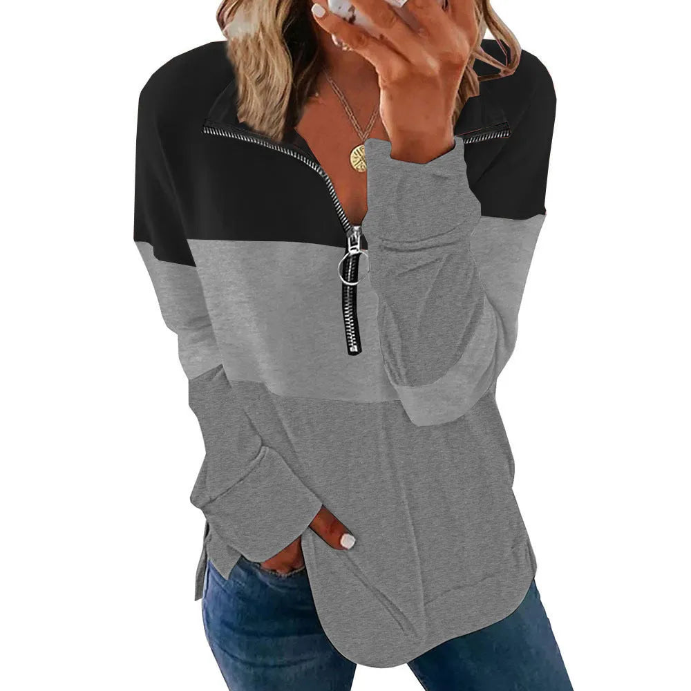 Women's long-sleeved loose fit leopard print pullover sweater in multiple colours