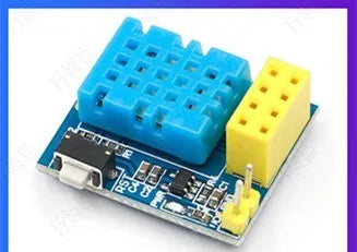 Compact DHT11 WiFi node module for temperature and humidity sensing, measuring 25mm by 21mm.