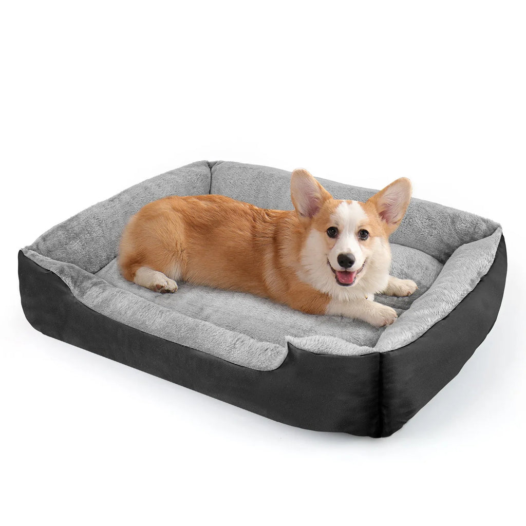 Black cloth pet nest dog bed for medium to large dogs, 2XL size 110x84x16cm