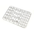 Set of 30 coloured ABS plastic motorcycle screw covers for engine customisation.