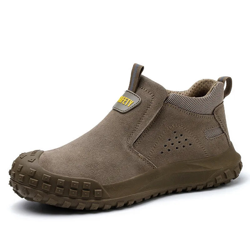 Mid-calf welding safety shoes with steel toe cap in grey colour option