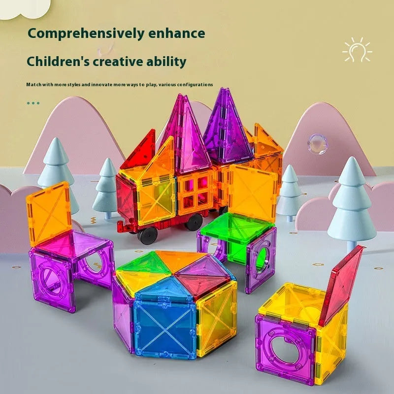 Educational plastic building blocks construction toy set with 100 or 120 pieces and storage box