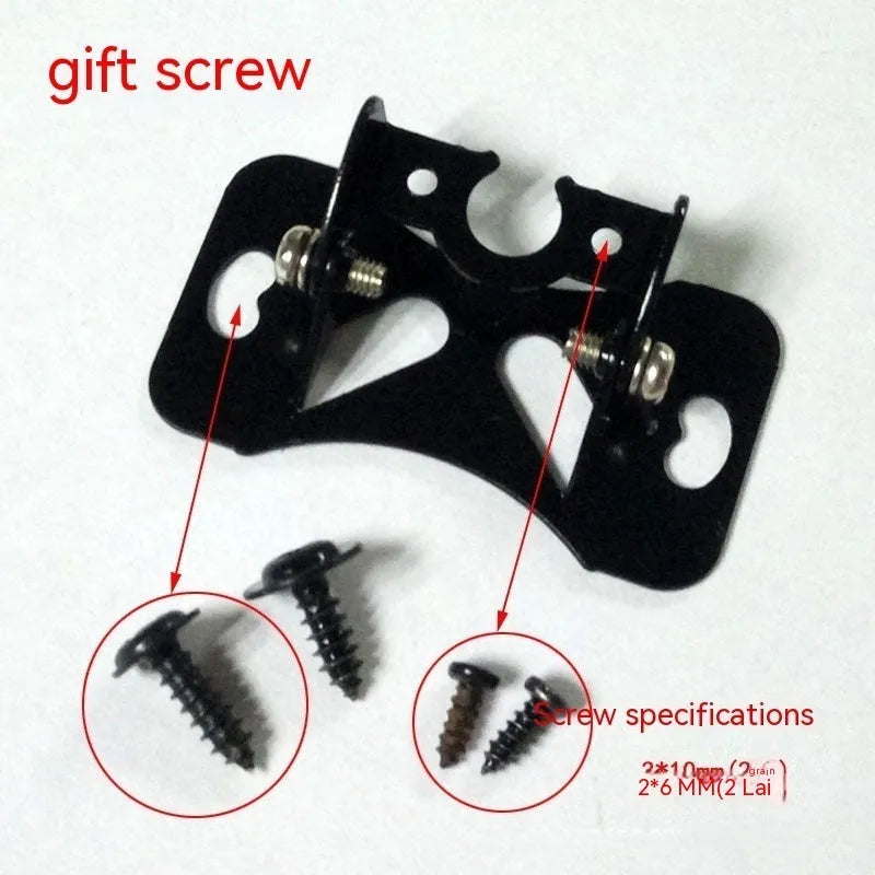 Black metal universal car camera holder with adjustable angle bracket for dashboard mounting