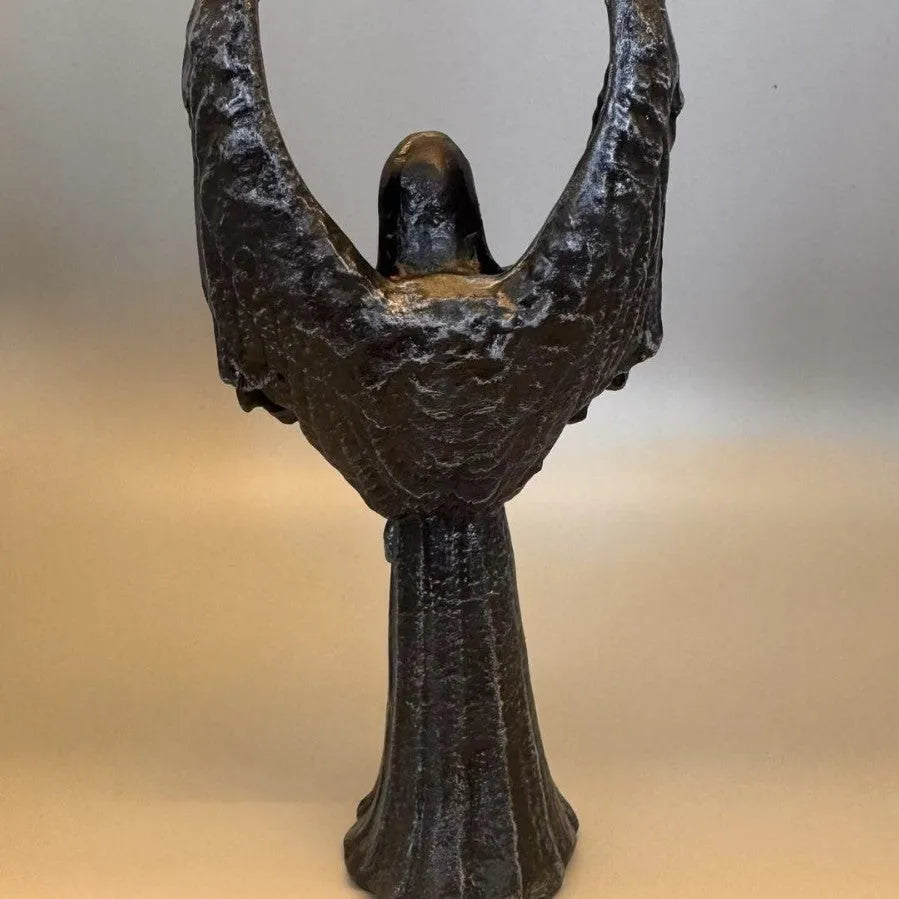 Dark Angel resin craft statue ornament measuring 6.5 by 5 by 17 centimetres.